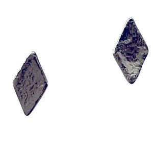6mm Silver Geometric Stud Earrings